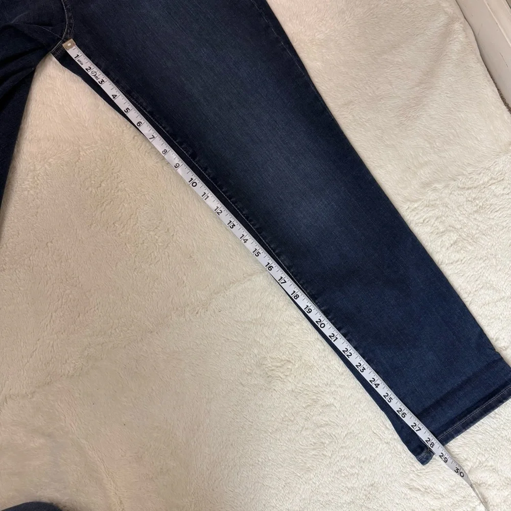 NYDJ Margot Girlfriend Cuffed Palace Blue Denim Jeans - Sz 8, NWT